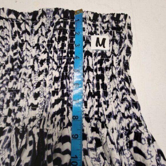 Strapless Smocked Jumpsuit Romper Black and White - Size M, Size XL - Picture 16 of 16